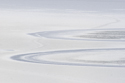 Patterns  and tracks on frozen lake